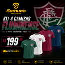 Kit 4 Camisas Masculinas TechFit Malha Fria Anti-Suor Proteção Solar Fluminense