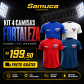 Kit 4 Camisas Masculinas TechFit Malha Fria Anti-Suor Proteção Solar Fortaleza
