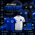 Kit 4 Camisas Masculinas TechFit Malha Fria Anti-Suor Proteção Solar Cruzeiro