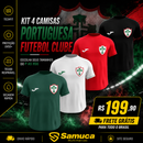 Kit 4 Camisas Masculinas TechFit Malha Fria Anti-Suor Proteção Solar Portuguesa