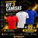 Promoção de Liquidação Kit 3 Camisas Masculinas Nike Malha Fria + Frete Grátis