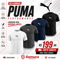 Kit 4 Camisas Masculinas TechFit Malha Fria Anti-Suor Proteção Solar Puma