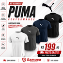 Kit 4 Camisas Masculinas TechFit Malha Fria Anti-Suor Proteção Solar Puma