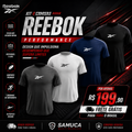 Kit 4 Camisas Masculinas TechFit Malha Fria Anti-Suor Proteção Solar Reebok