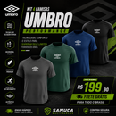 Kit 4 Camisas Masculinas TechFit Malha Fria Anti-Suor Proteção Solar Umbro