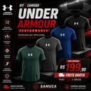Kit 4 Camisas Masculinas TechFit Malha Fria Anti-Suor Proteção Solar Under Armour