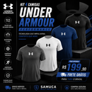 Kit 4 Camisas Masculinas TechFit Malha Fria Anti-Suor Proteção Solar Under Armour