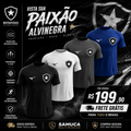 Kit 4 Camisas Masculinas TechFit Malha Fria Anti-Suor Proteção Solar Botafogo