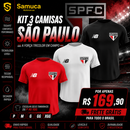 Kit 3 Camisas Masculinas TechFit Malha Fria Anti-Suor Proteção Solar São Paulo