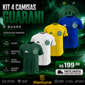 Kit 4 Camisas Masculinas TechFit Malha Fria Anti-Suor Proteção Solar Guarani