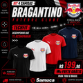 Kit 4 Camisas Masculinas TechFit Malha Fria Anti-Suor Proteção Solar Bragantino