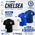 Kit 4 Camisas Masculinas TechFit Malha Fria Anti-Suor Proteção Solar Chelsea