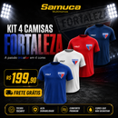 Kit 4 Camisas Masculinas TechFit Malha Fria Anti-Suor Proteção Solar Fortaleza