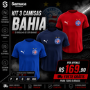 Kit 3 Camisas Masculinas TechFit Malha Fria Anti-Suor Proteção Solar Bahia REF02