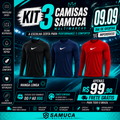 PROMOÇÃO 09.09 Kit 3 Camisas UV50+ Masculinas Nike Malha Fria + Frete Grátis