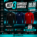 PROMOÇÃO 09.09 Kit 3 Camisas UV50+ Masculinas Adidas Malha Fria + Frete Grátis