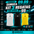 PROMOÇÃO 09.09 Kit 3 Camisas Regatas Masculinas Adidas Malha Fria + Frete Grátis