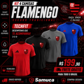 Kit 4 Camisas Masculinas TechFit Malha Fria Anti-Suor Proteção Solar Mengão Escudo