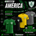 Kit 4 Camisas Masculinas TechFit Malha Fria Anti-Suor Proteção Solar América-MG