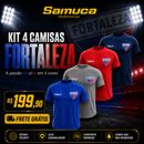 Kit 4 Camisas Masculinas TechFit Malha Fria Anti-Suor Proteção Solar Fortaleza