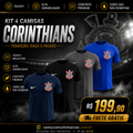 Kit 4 Camisas Masculinas TechFit Malha Fria Anti-Suor Proteção Solar Corinthians