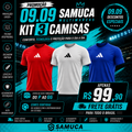 PROMOÇÃO 09.09 Kit 3 Camisas Techfit Masculinas Adidas Malha Fria + Frete Grátis
