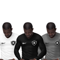 Kit 3 Camisas Térmicas Masculinas Tecido Ice Malha Fria com Proteção UV Fator 50+ Botafogo