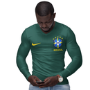 Camisa Manga Longa Térmica Masculina Tecido Ice Malha Fria com Proteção UV Fator 50+ Seleção Brasileira