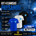 Kit 4 Camisas Masculinas TechFit Malha Fria Anti-Suor Proteção Solar Paysandu
