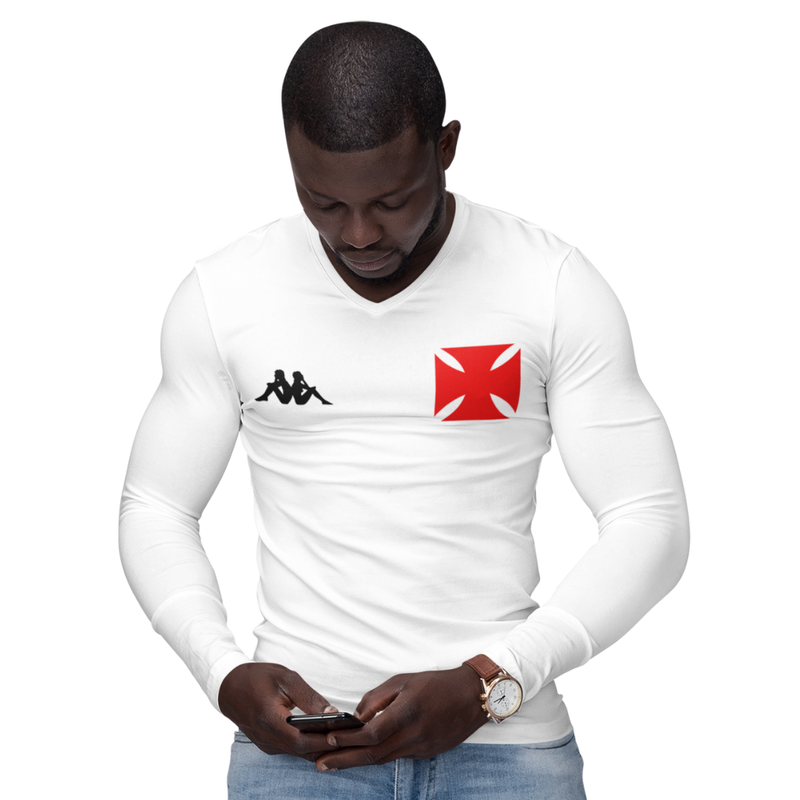 Camisa Manga Longa Térmica Masculina Tecido Ice Malha Fria com Proteção UV Fator 50+ Vasco Cruz