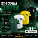 Kit 4 Camisas Masculinas TechFit Malha Fria Anti-Suor Proteção Solar Coritiba