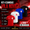 Kit 4 Camisas Masculinas TechFit Malha Fria Anti-Suor Proteção Solar Vila Nova