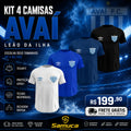 Kit 4 Camisas Masculinas TechFit Malha Fria Anti-Suor Proteção Solar Avaí