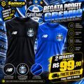 Kit 2 Regatas Masculinas Profit Malha Fria Anti-Suor Proteção Solar Grêmio