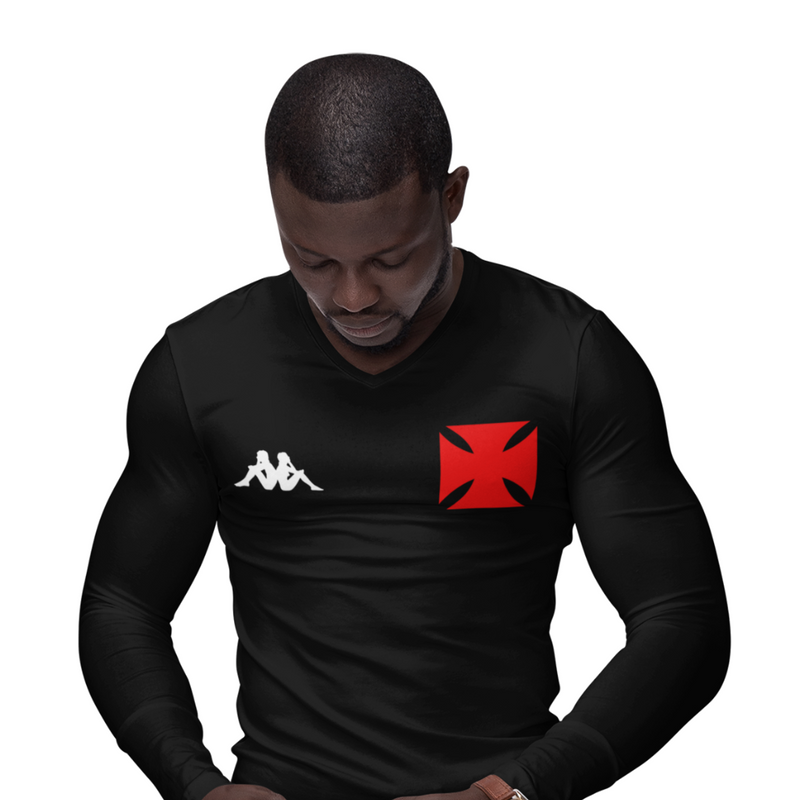 Kit 3 Camisas Térmicas Masculinas Tecido Ice Malha Fria com Proteção UV Fator 50+ Vasco Cruz de Cristo