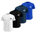 Kit 4 Camisas Masculinas TechFit Malha Fria Anti-Suor Proteção Solar Adidas + Frete Grátis