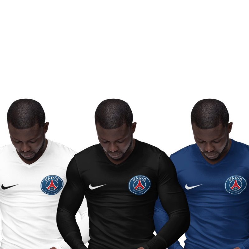 Kit 3 Camisas Térmicas Masculinas Tecido Ice Malha Fria com Proteção UV Fator 50+ Paris Saint Germain PSG