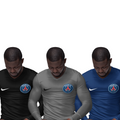 Kit 3 Camisas Térmicas Masculinas Tecido Ice Malha Fria com Proteção UV Fator 50+ Paris Saint Germain PSG