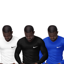 Kit 3 Camisas Térmicas Masculinas Tecido Ice Malha Fria com Proteção UV Fator 50+ Nike