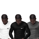 Kit 3 Camisas Térmicas Masculinas Tecido Ice Malha Fria com Proteção UV Fator 50+ Nike