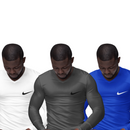 Kit 3 Camisas Térmicas Masculinas Tecido Ice Malha Fria com Proteção UV Fator 50+ Nike