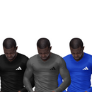 Kit 3 Camisas Térmicas Masculinas Tecido Ice Malha Fria com Proteção UV Fator 50+ Adidas