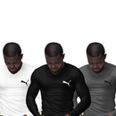 Kit 3 Camisas Térmicas Masculinas Tecido Ice Malha Fria com Proteção UV Fator 50+ Puma