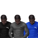 Kit 3 Camisas Térmicas Masculinas Tecido Ice Malha Fria com Proteção UV Fator 50+ Puma