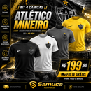 Kit 4 Camisas Masculinas TechFit Malha Fria Anti-Suor Proteção Solar Atlético Mg