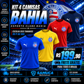 Kit 4 Camisas Masculinas TechFit Malha Fria Anti-Suor Proteção Solar Bahia REF03
