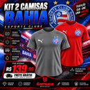 Kit 2 Camisas Masculinas TechFit Malha Fria Anti-Suor Proteção Solar Bahia REF03