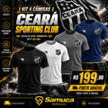 Kit 4 Camisas Masculinas TechFit Malha Fria Anti-Suor Proteção Solar Ceará