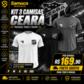 Kit 3 Camisas Masculinas TechFit Malha Fria Anti-Suor Proteção Solar Ceará