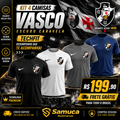 Kit 4 Camisas Masculinas TechFit Malha Fria Anti-Suor Proteção Solar Vasco da Gama